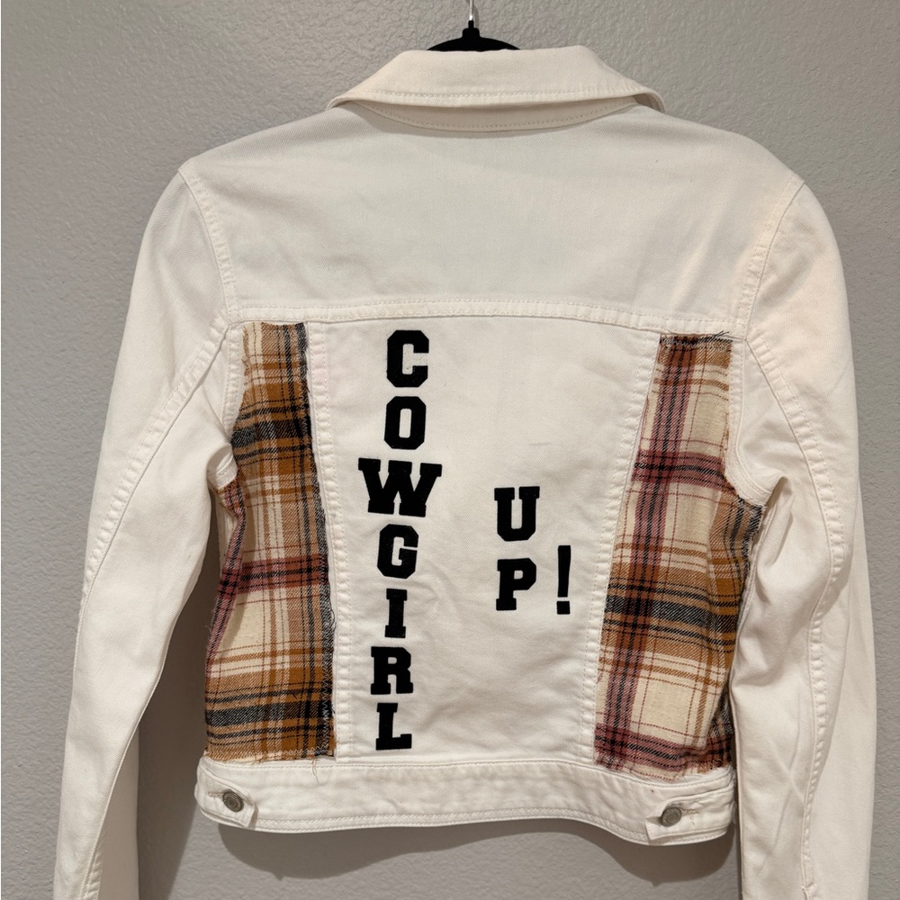 American Eagle White Denim Jacket